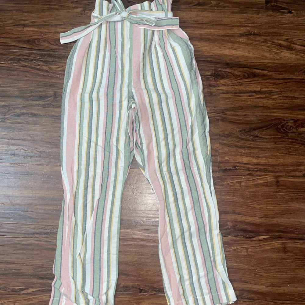 Pastel striped pant size large